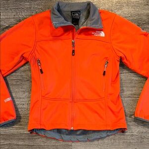 The North Face Summit Series Windstopper Softshell Jacket Orange Fleece Lined XS